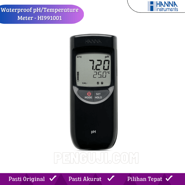 Alat Pengukur pH/Temperatur Waterproof HI991001 HANNA