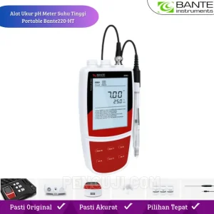 Alat Ukur pH Meter Suhu Tinggi Portable Bante220-HT