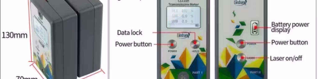 Linshang LS110A Split Tint Meter Original - Alat Pengukur Transmisi Kaca Film